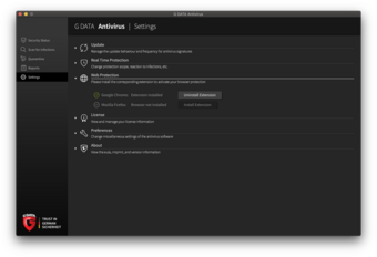 G DATA Antivirus Mac Settings