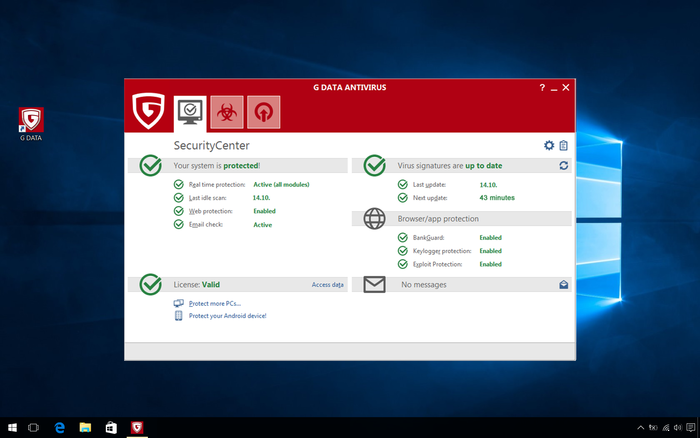 G DATA Antivirus SecurityCenter